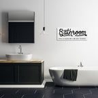 Stupell Seat Yourself Bathroom Sign Minimal Black White Canvas Wall Art