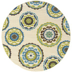 Vista Home Catalina Floral Medallions Indoor/ Outdoor Area Rug--