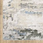 Vista Home Marissa Washable Abstract Grey/ Blue Indoor Area Rug