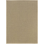 Style Haven Veranda Light Brown Solid Textured Indoor-Outdoor Area Rug