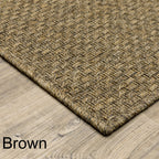 Style Haven Veranda Tonal Woven Basket Weave Indoor-Outdoor Rug