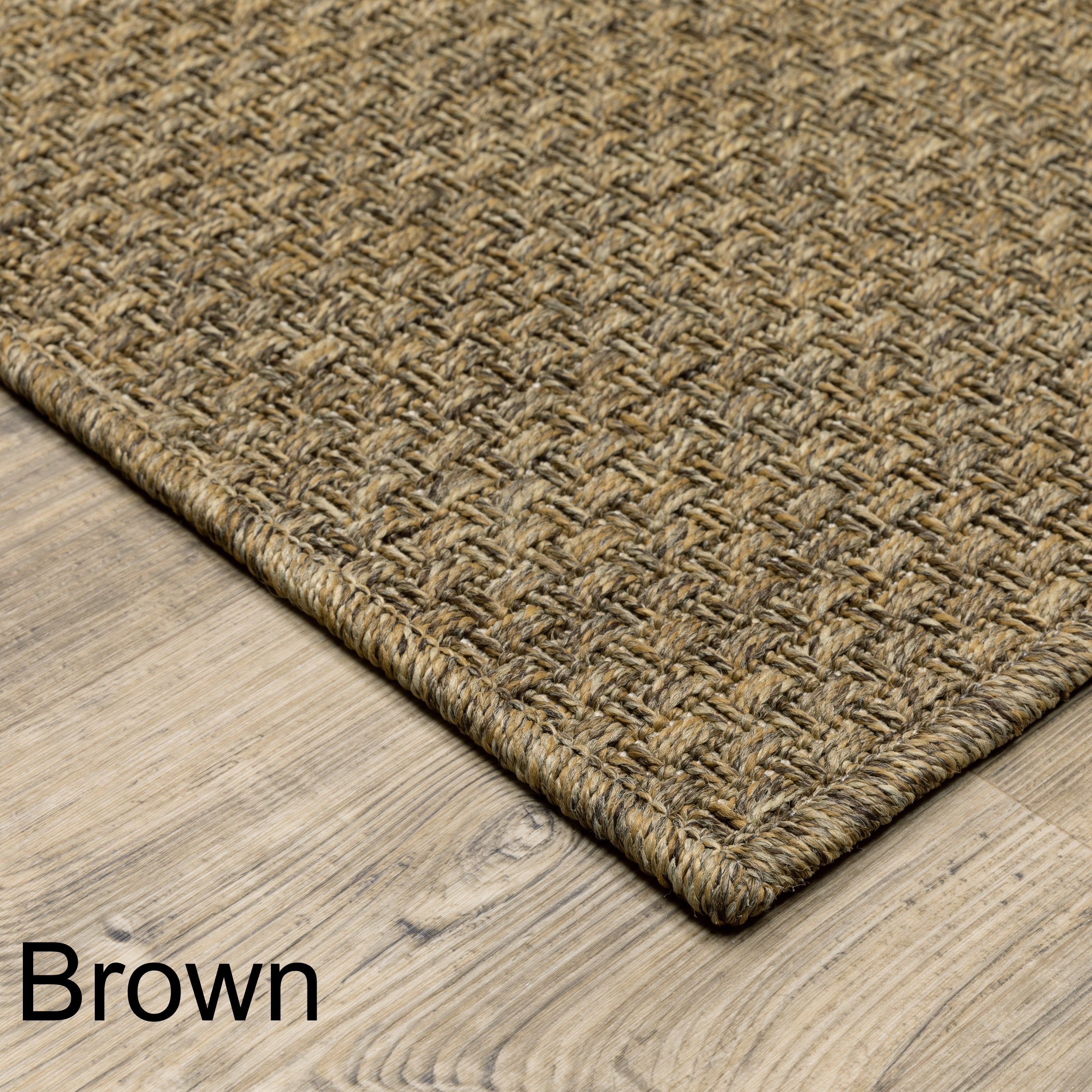 Style Haven Veranda Tonal Woven Basket Weave Indoor-Outdoor Rug