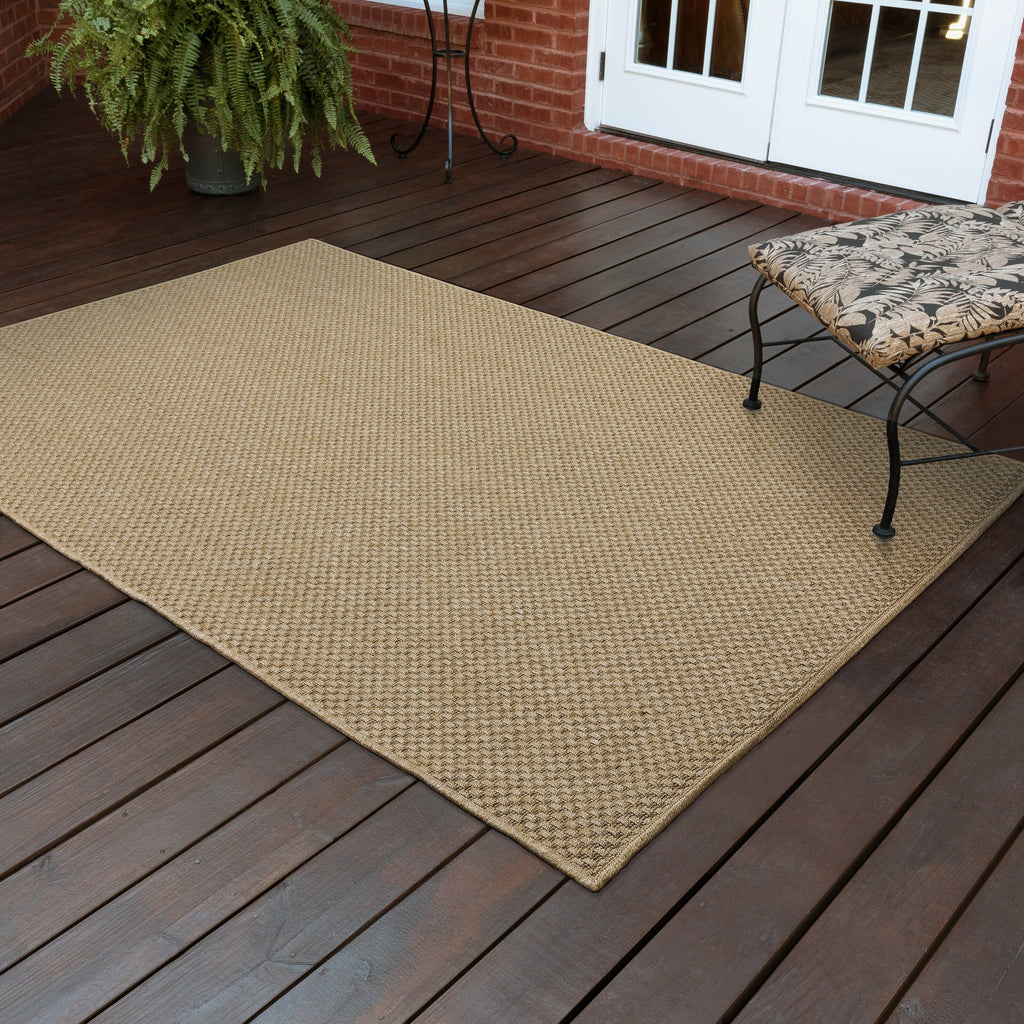 Style Haven Veranda Tonal Woven Basket Weave Indoor-Outdoor Rug