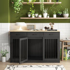 Stylish Wooden Dog Crate Furniture with Storage, 3 Drawers