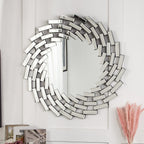 Sunburst Shape Wall Mirror Round Accent Mirror