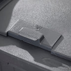 Suncast 30 Gallon Hideaway Trash Waste Bins for Outdoor, Cyberspace