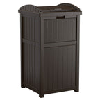Suncast 30 Gallon Hideaway Trash Waste Bins for Outdoor, Cyberspace