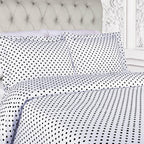 Superior Thread Count 600TC Polka Dot Cotton Blend Duvet Cover Set