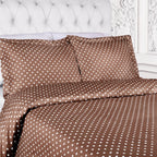 Superior Thread Count 600TC Polka Dot Cotton Blend Duvet Cover Set