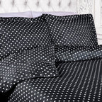 Superior Thread Count 600TC Polka Dot Cotton Blend Duvet Cover Set