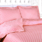 Superior Thread Count 600TC Polka Dot Cotton Blend Duvet Cover Set