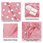 Superior Thread Count 600TC Polka Dot Cotton Blend Duvet Cover Set