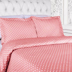 Superior Thread Count 600TC Polka Dot Cotton Blend Duvet Cover Set