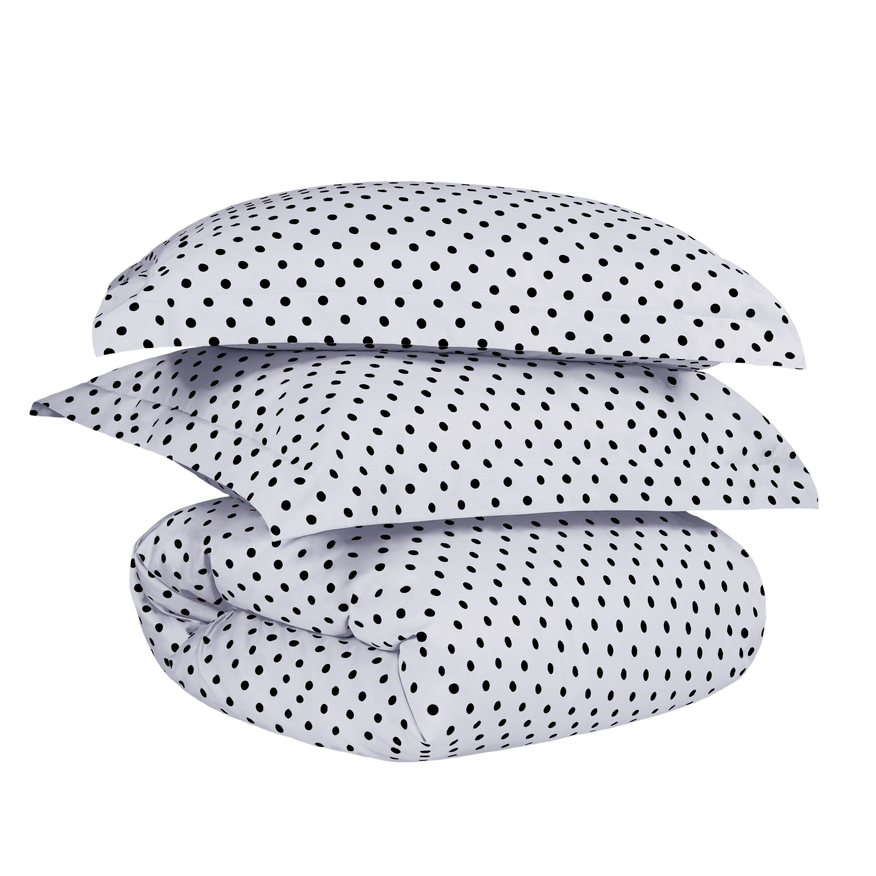Superior Thread Count 600TC Polka Dot Cotton Blend Duvet Cover Set