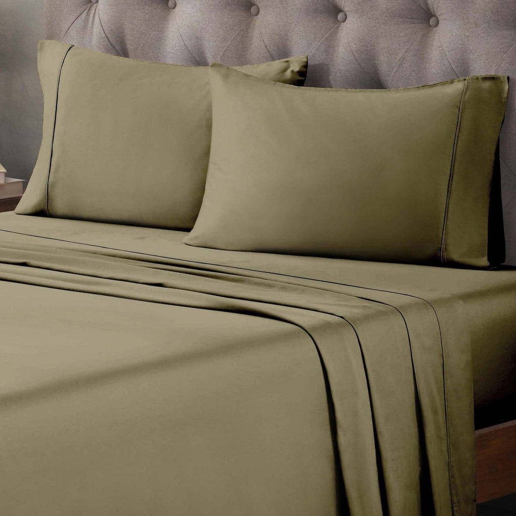 Superior Egyptian Cotton 400 Thread Count Solid Deep Pocket Bed Sheet Set