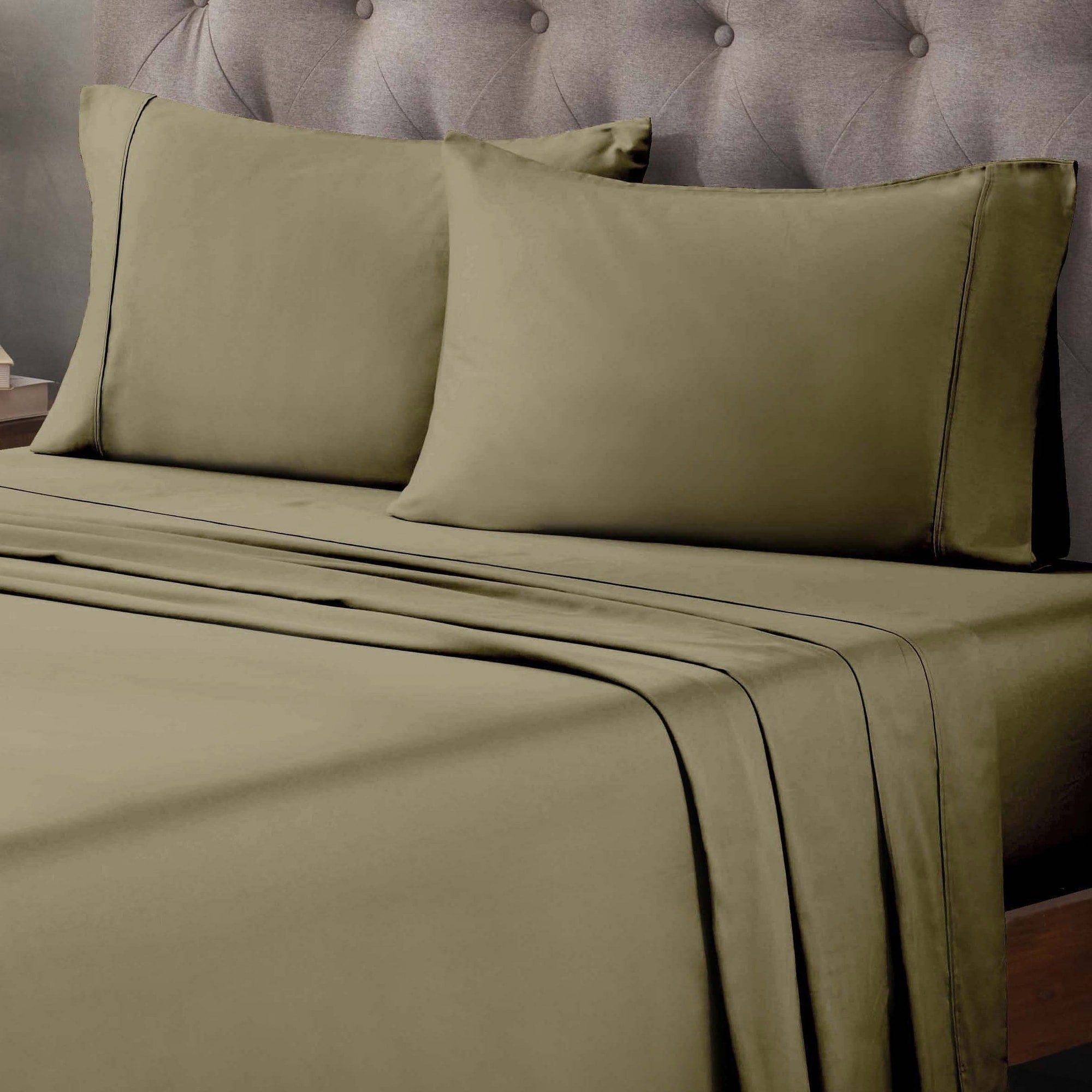 Superior Egyptian Cotton 400 Thread Count Solid Deep Pocket Bed Sheet Set