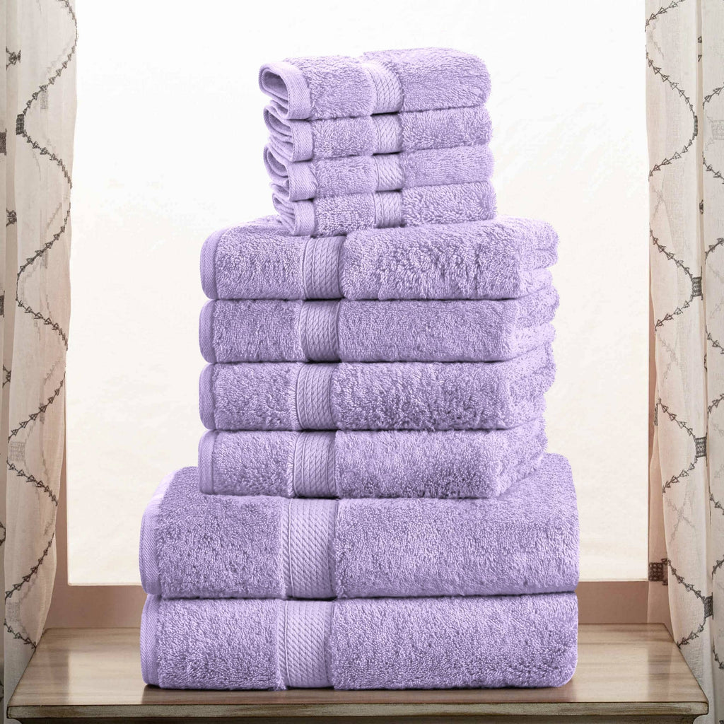 Superior Egyptian Cotton Pile Heavyweight 10-Piece Towel Set