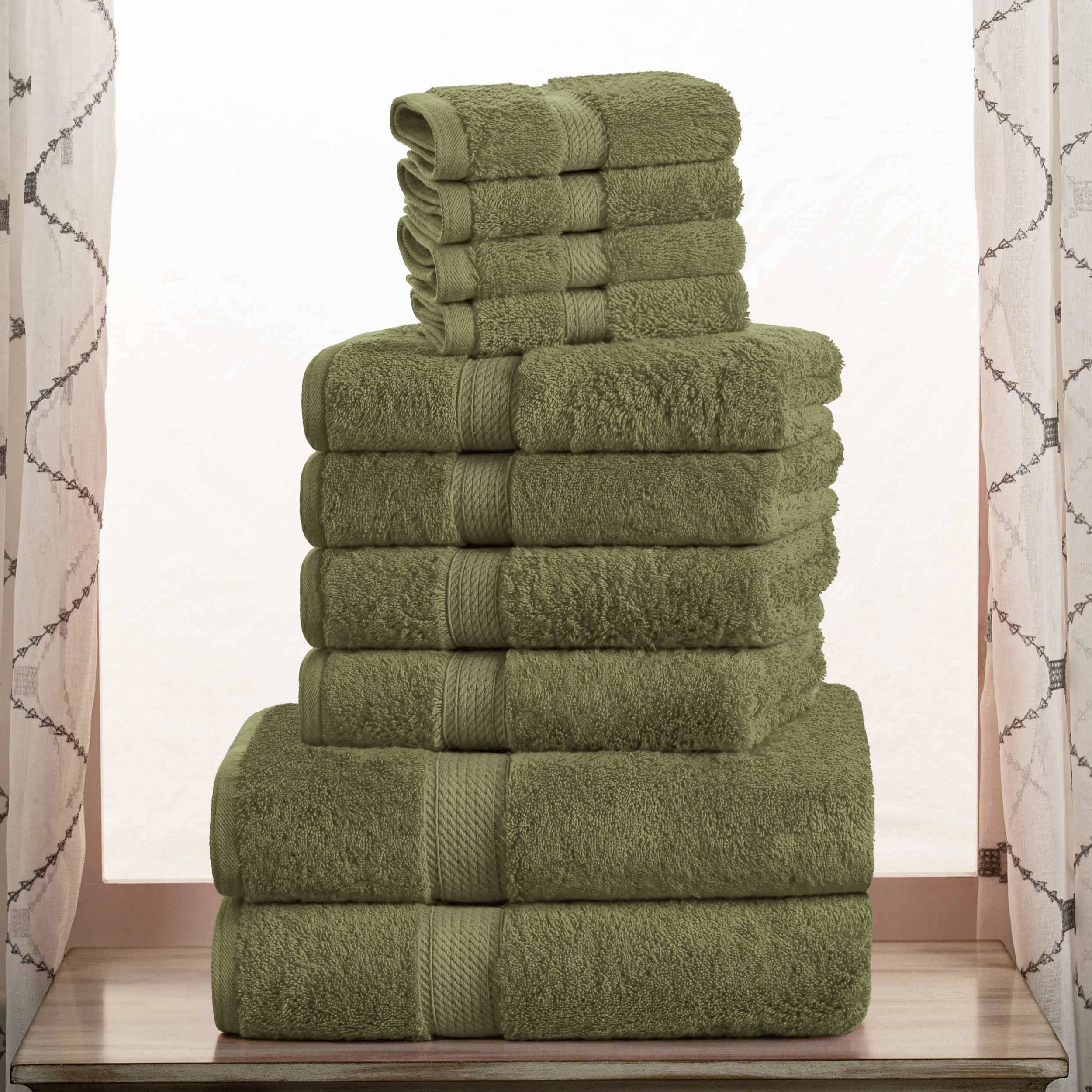 Superior Egyptian Cotton Pile Heavyweight 10-Piece Towel Set