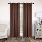 Superior Modern Solid Washable Room Darkening Blackout Curtains, Set of 2 Panels