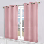 Superior Modern Solid Washable Room Darkening Blackout Curtains, Set of 2 Panels