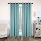 Superior Modern Solid Washable Room Darkening Blackout Curtains, Set of 2 Panels
