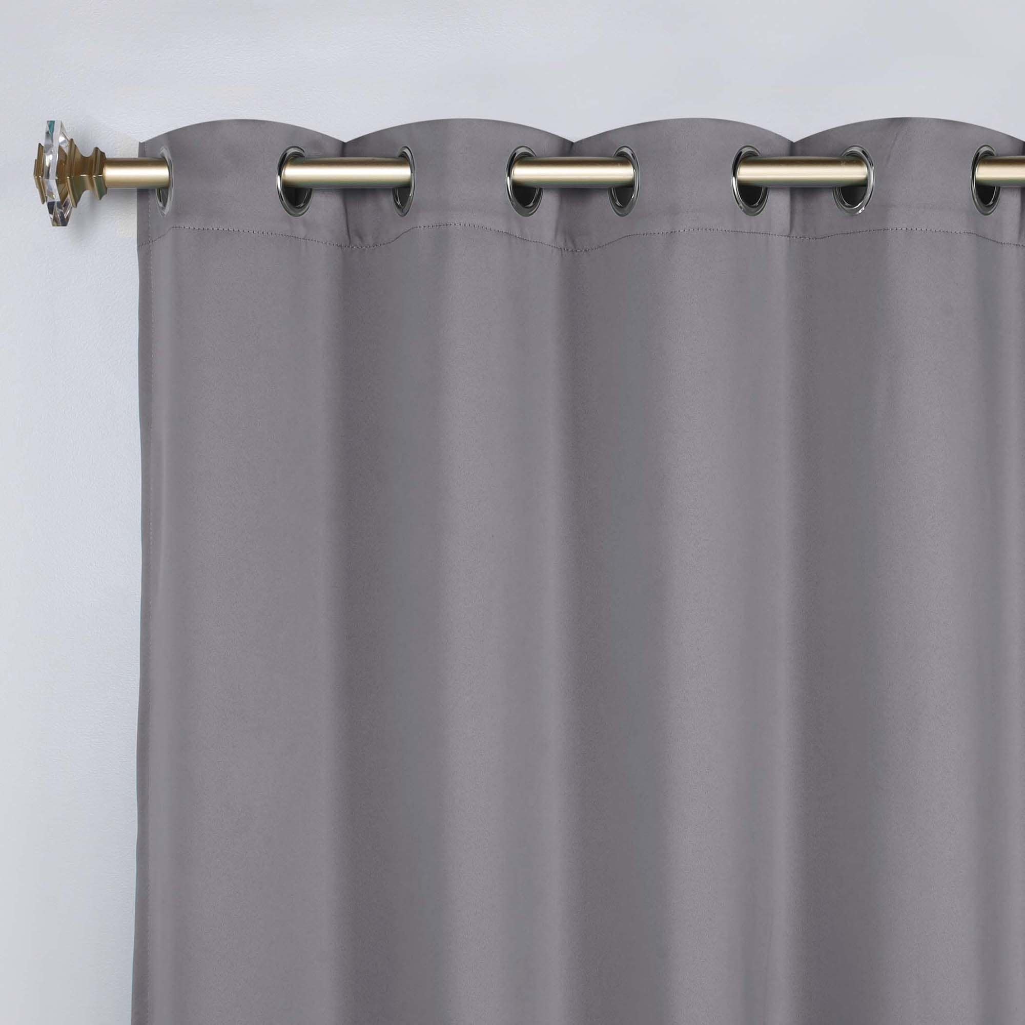 Superior Modern Solid Washable Room Darkening Blackout Curtains, Set of 2 Panels