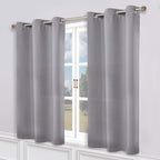 Superior Modern Solid Washable Room Darkening Blackout Curtains, Set of 2 Panels