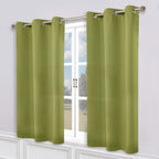 Superior Modern Solid Washable Room Darkening Blackout Curtains, Set of 2 Panels
