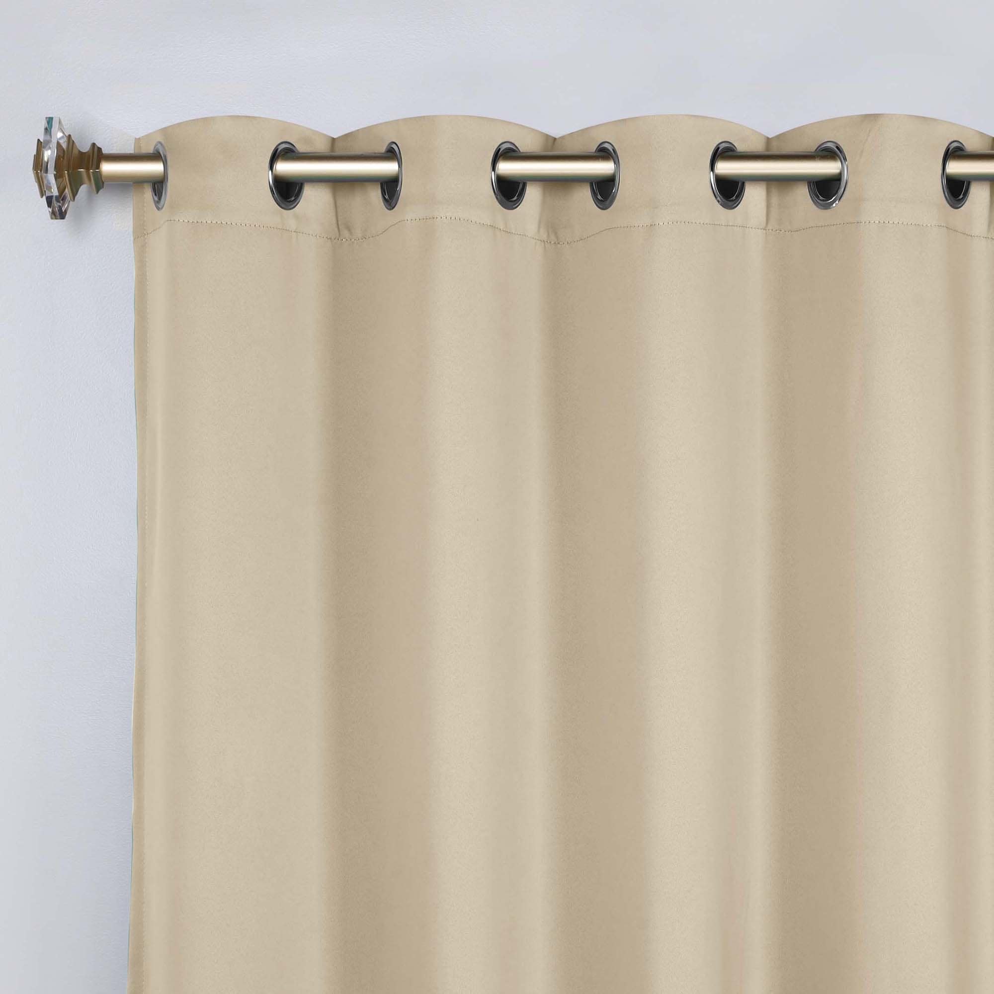 Superior Modern Solid Washable Room Darkening Blackout Curtains, Set of 2 Panels