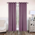 Superior Modern Solid Washable Room Darkening Blackout Curtains, Set of 2 Panels
