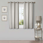 Superior Modern Solid Washable Room Darkening Blackout Curtains, Set of 2 Panels