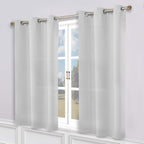 Superior Modern Solid Washable Room Darkening Blackout Curtains, Set of 2 Panels