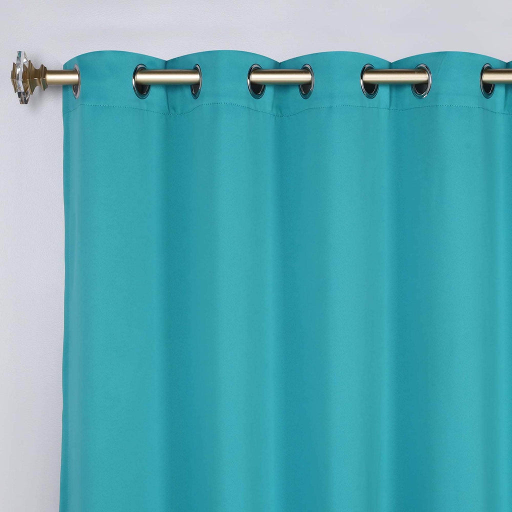 Superior Modern Solid Washable Room Darkening Blackout Curtains, Set of 2 Panels