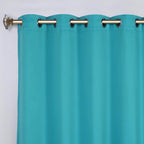 Superior Modern Solid Washable Room Darkening Blackout Curtains, Set of 2 Panels