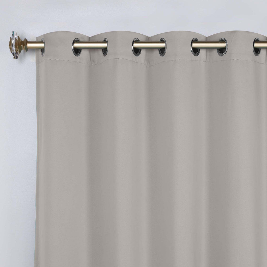 Superior Modern Solid Washable Room Darkening Blackout Curtains, Set of 2 Panels
