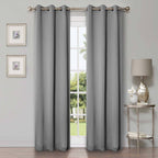 Superior Modern Solid Washable Room Darkening Blackout Curtains, Set of 2 Panels