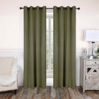 Superior Modern Solid Washable Room Darkening Blackout Curtains, Set of 2 Panels