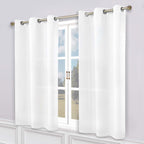 Superior Modern Solid Washable Room Darkening Blackout Curtains, Set of 2 Panels