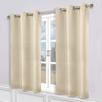 Superior Modern Solid Washable Room Darkening Blackout Curtains, Set of 2 Panels