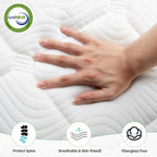 SweDrea 12 in. Plush Gel-infused Memory Foam Hybrid Mattress Cooling and Breathable with CertiPUR-US, SGS and OEKO-TEX