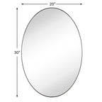 TEHOME Javell Oval Metal Wall Mirror