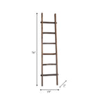 Sagebrook Home Rustic 6ft Tall Blanket Ladder, Decorative Freestanding Ladder For Storage - 19 x 2 x 76