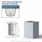 Tall Concrete Rectangle Plant Boxes / Large Indoor and Outdoor Flower Planters