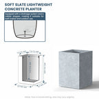 Tall Concrete Rectangle Plant Boxes / Large Indoor and Outdoor Flower Planters