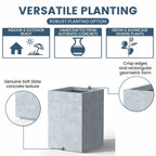 Tall Concrete Rectangle Plant Boxes / Large Indoor and Outdoor Flower Planters