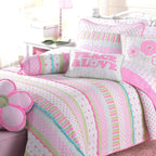 Taylor & Olive Sunfish Pink Pastel Cotton Quilt Bedding Set