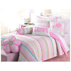 Taylor & Olive Sunfish Pink Pastel Cotton Quilt Bedding Set