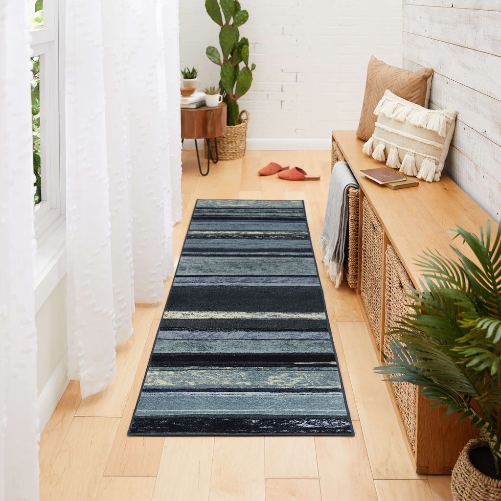 The Curated Nomad Sultan Multicolor Striped Boho Area Rug