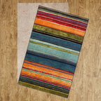 The Curated Nomad Sultan Multicolor Striped Boho Area Rug