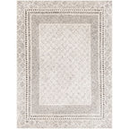 Livabliss Tiffany Grey Bohemian Border Area Rug